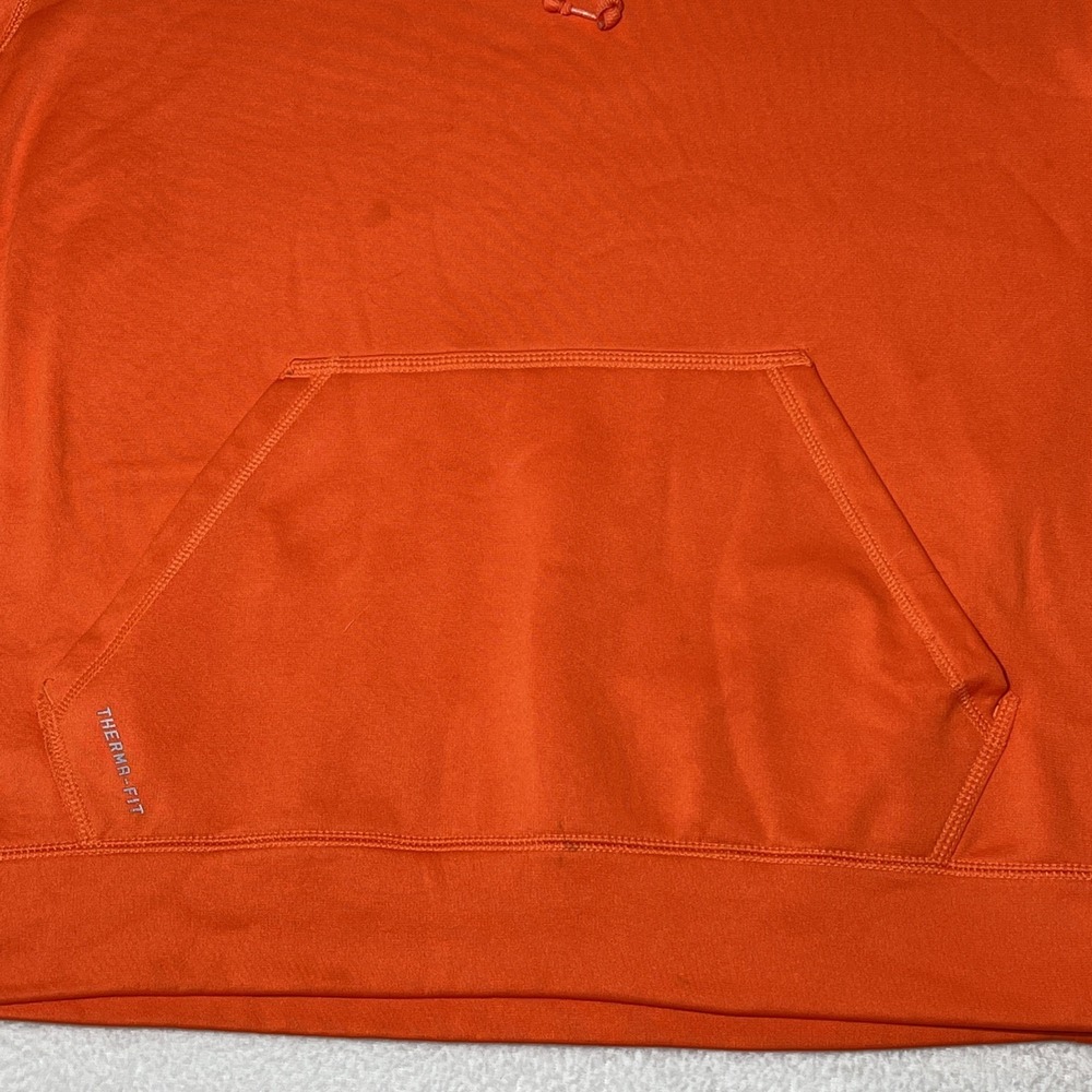 Nike Therma-Fit Men's Orange Pullover Hoodie Sweatshirt Size M Athletic Pockets - Picture 4 of 16